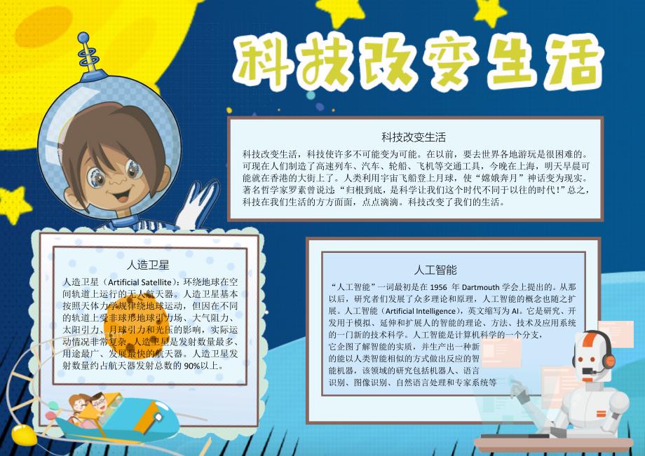 科技生活小报手抄报，探索科技如何改变我们的日常生活  第1张